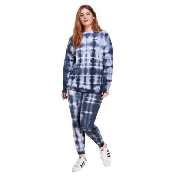 PINK Victoria's Secret Pants - PINK Victoria's Secret Tie Dye Terry Cloth Sweatshirt & Joggers Set